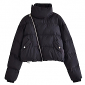 Картинка Куртка дутая молния наискосок ворот стойка сзади полоса от магазина LonnaMag