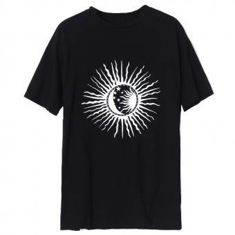 Футболка принт солнце внутри луна месяц звезды