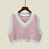 Картинка Топ трикотаж мини клетка белые резинки от магазина LonnaMag