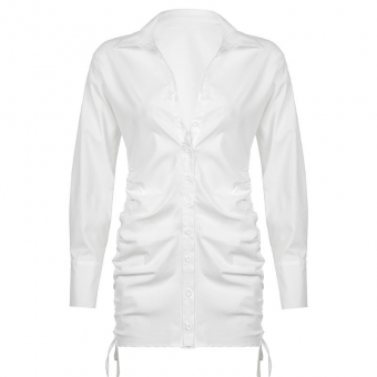 Платье рубашка по бокам сборка с завязками