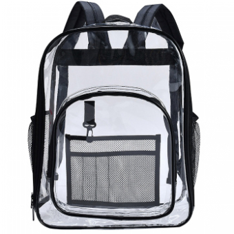 Рюкзак прозрачный цветной кант - средний
