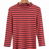 Картинка Водолазка рукав 3/4 горловина стойкой полосы от магазина LonnaMag