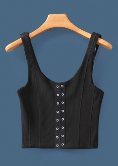 Топ клиньями по середине шнуровка