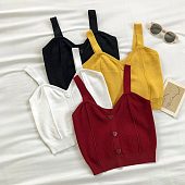 Картинка Топ трикотаж пуговицы сердца от магазина LonnaMag