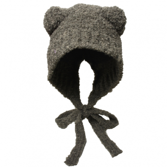 Шапка на завязках по краю рубчик ушки медведя
