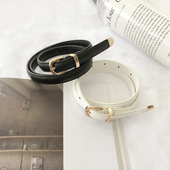 Ремень тонкий золотой кончик