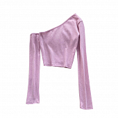 Картинка Топ одно плечо открытое длинные рукава однотон от магазина LonnaMag