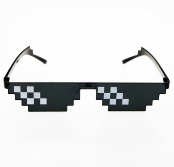 Очки пиксельный дизайн с квадратныи бликами thug life