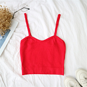 Картинка Топ вязаный цветной тонкие лямки от магазина LonnaMag