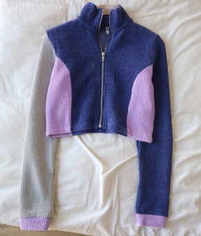 Толстовка на молнии велюровая ткань колоблок