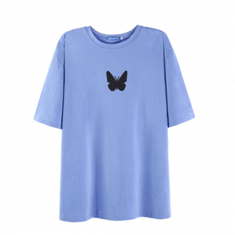 Футболка принт светоотражающая бабочка