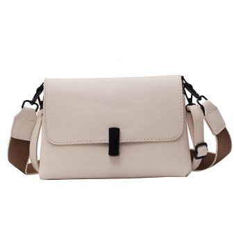 Сумка crossbody крупная прямоугольник черная застежка