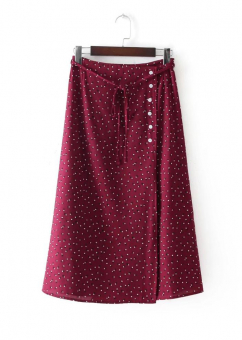 Юбка миди в точку сбоку 5 пуговиц