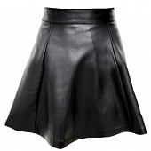 Картинка Юбка мини эко-кожа клеш 2 шва от магазина LonnaMag