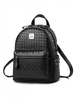 Рюкзак кожзам плетеный различные клепки