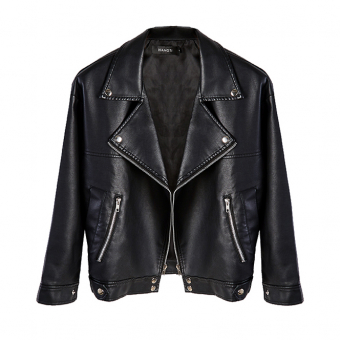 Куртка кожзам 2 молнии по бокам