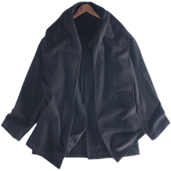 Пальто широкое жакет широкий ворот - шарф