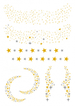 Переводилка Золотые веснушки из звезд