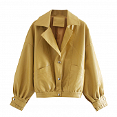 Картинка Куртка застежка 3 кнопки плиссировка снизу на рукавах от магазина LonnaMag