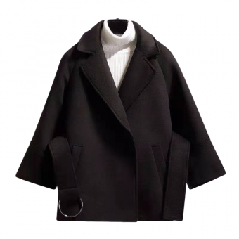 Пальто короткое + пояс 3 расцветки