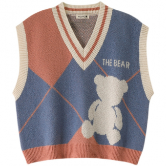 Жилет медведь THE BEAR  ромбы полосы