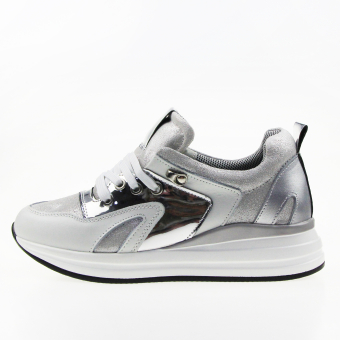 Кроссовки натур.кожа Sheton напыление зеркальные вставки