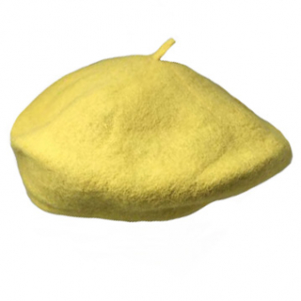 Берет шерстяной однотонный