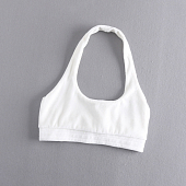 Картинка Топ майка короткий цельная лямка через голову от магазина LonnaMag