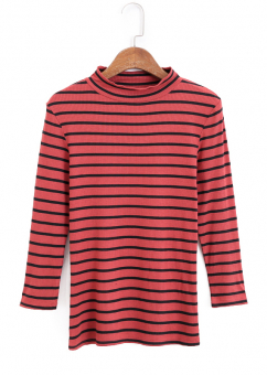 Водолазка рукав 3/4 горловина стойкой полосы