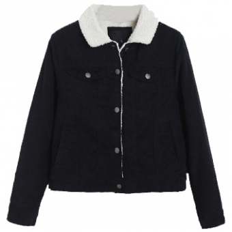 Куртка вельветовая на белом плюше