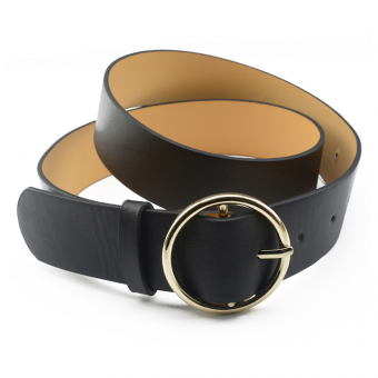 Ремень кожзам ширина 3.6см золотая пряжка