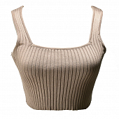 Картинка Топ плотный трикотаж в крупный рубчик от магазина LonnaMag