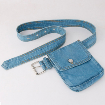 Ремень деним с кошельком