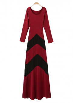 Платье макси стрейч 2 черных угла