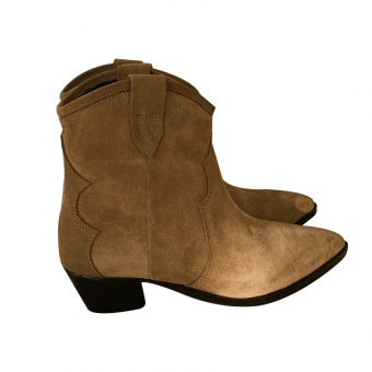 Казаки короткие замшевые светло-коричневые