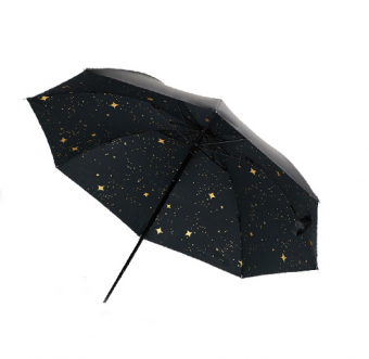Зонт с внутренней стороны принт золотые звезды