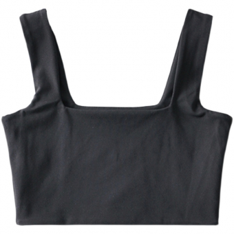 Топ спорт однотон эластичный широкие лямки