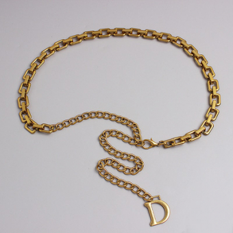 Пояс цепь под винтаж прямоугольные соединения одна буква D