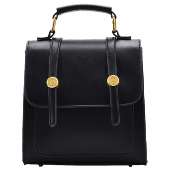 Портфель большой клапан 2 ремня 2 золотые заклепки