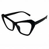картинка Очки прозрачные кошачий глаз квадрат черная оправа от магазина LonnaMag