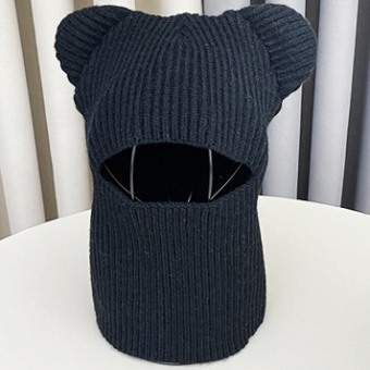 Шапка вязаная балаклава с ушками