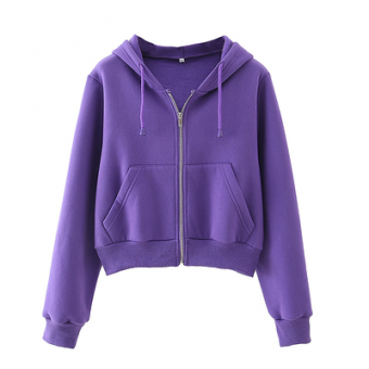 Толстовка на флисе на молнии с капюшоном шнурки в цвет