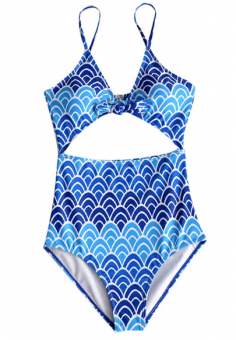 Купальник слитный по бокам лиф узлом