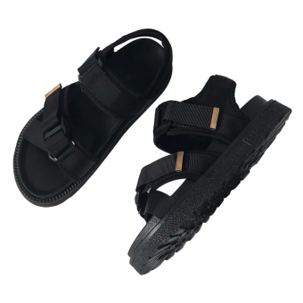 Сандалии спортивные золотые концы на ремнях