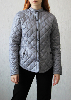 Куртка легкая стеганная ромбами низ клеш
