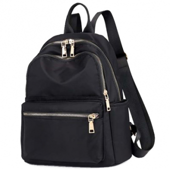 Рюкзак из нейлона с золотистыми собачками