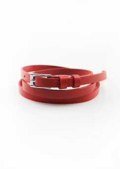 Ремень LEGEND гладкий  1 см кожзам с маленькой прямоугольной пряжкой