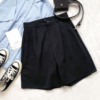 Широкие высокие шорты палаццо классика