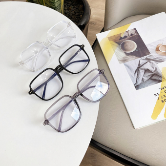 Очки широкие без диоптрий тонкая пластик оправа 4 точки