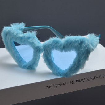 Очки мех в форме сердца